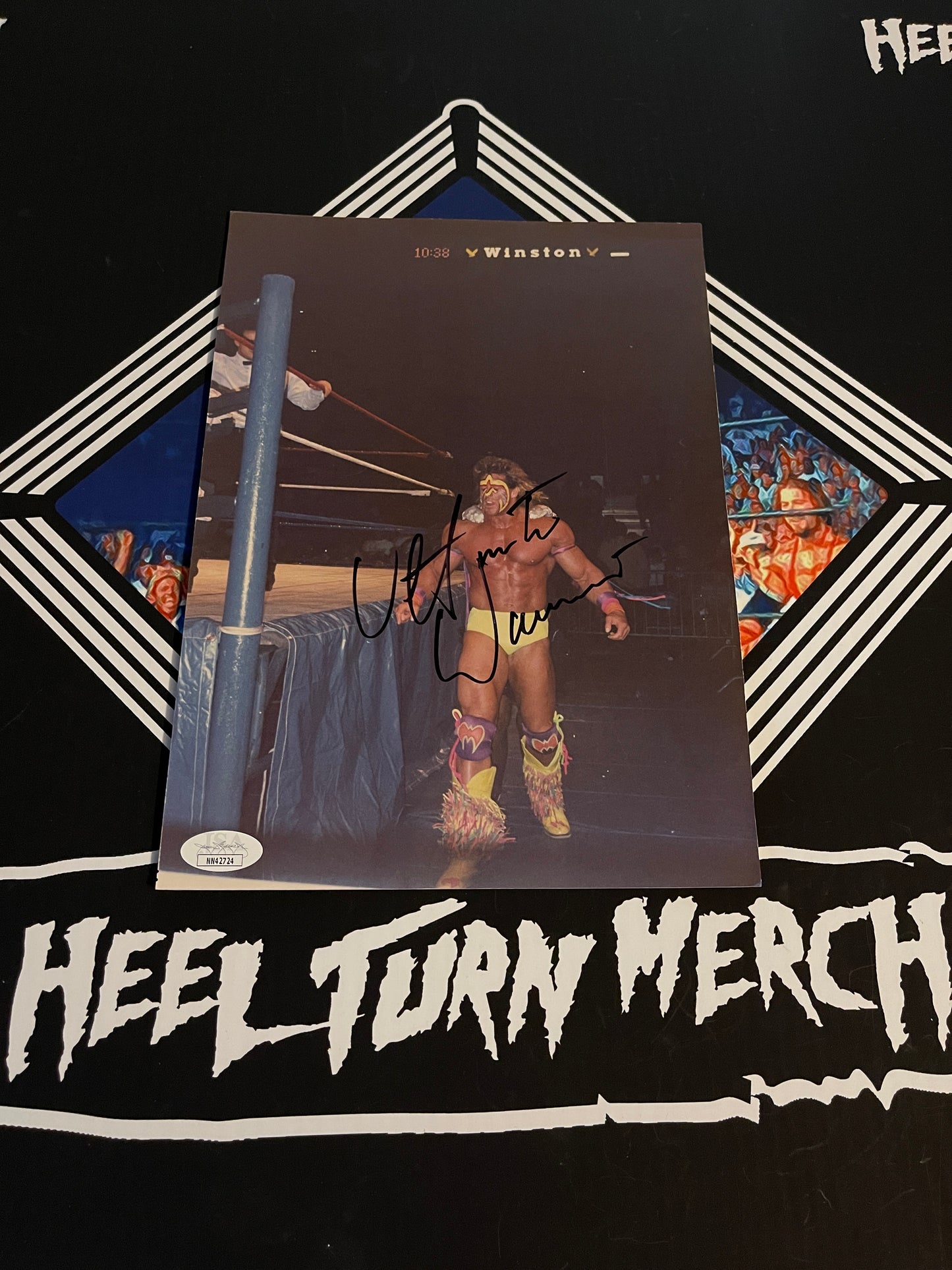 Ultimate Warrior signed candid photo