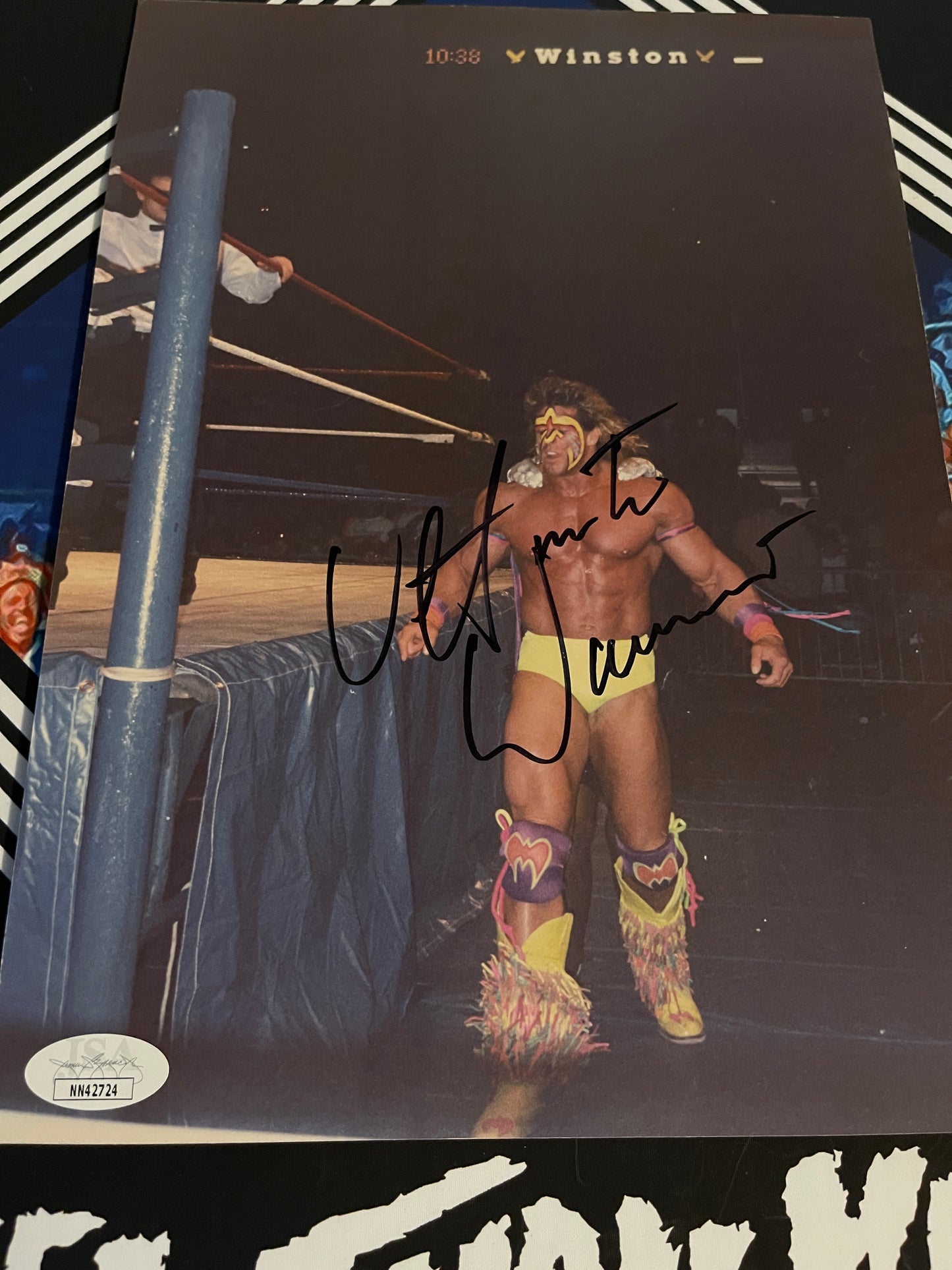Ultimate Warrior signed candid photo