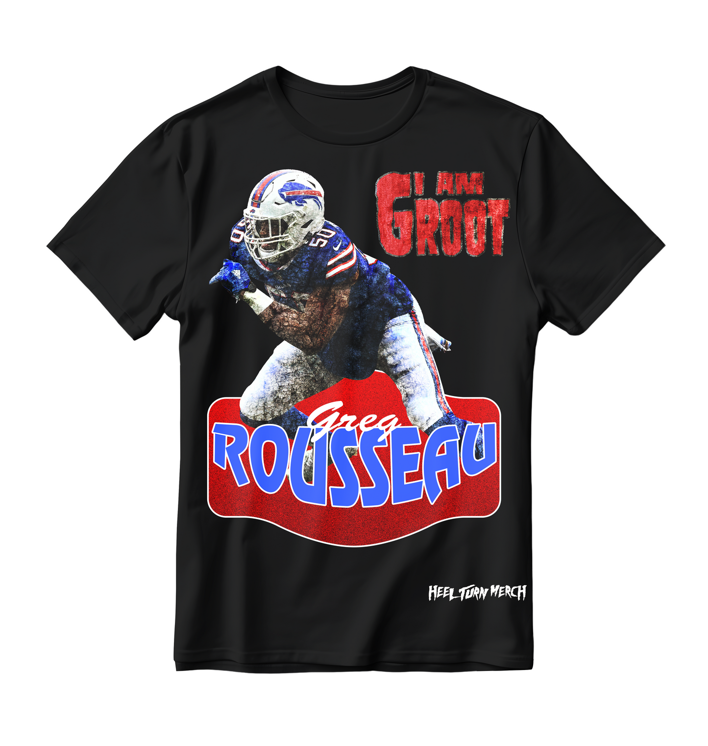 Buffalo Bills Tee | Greg Rousseau | I Am Groot