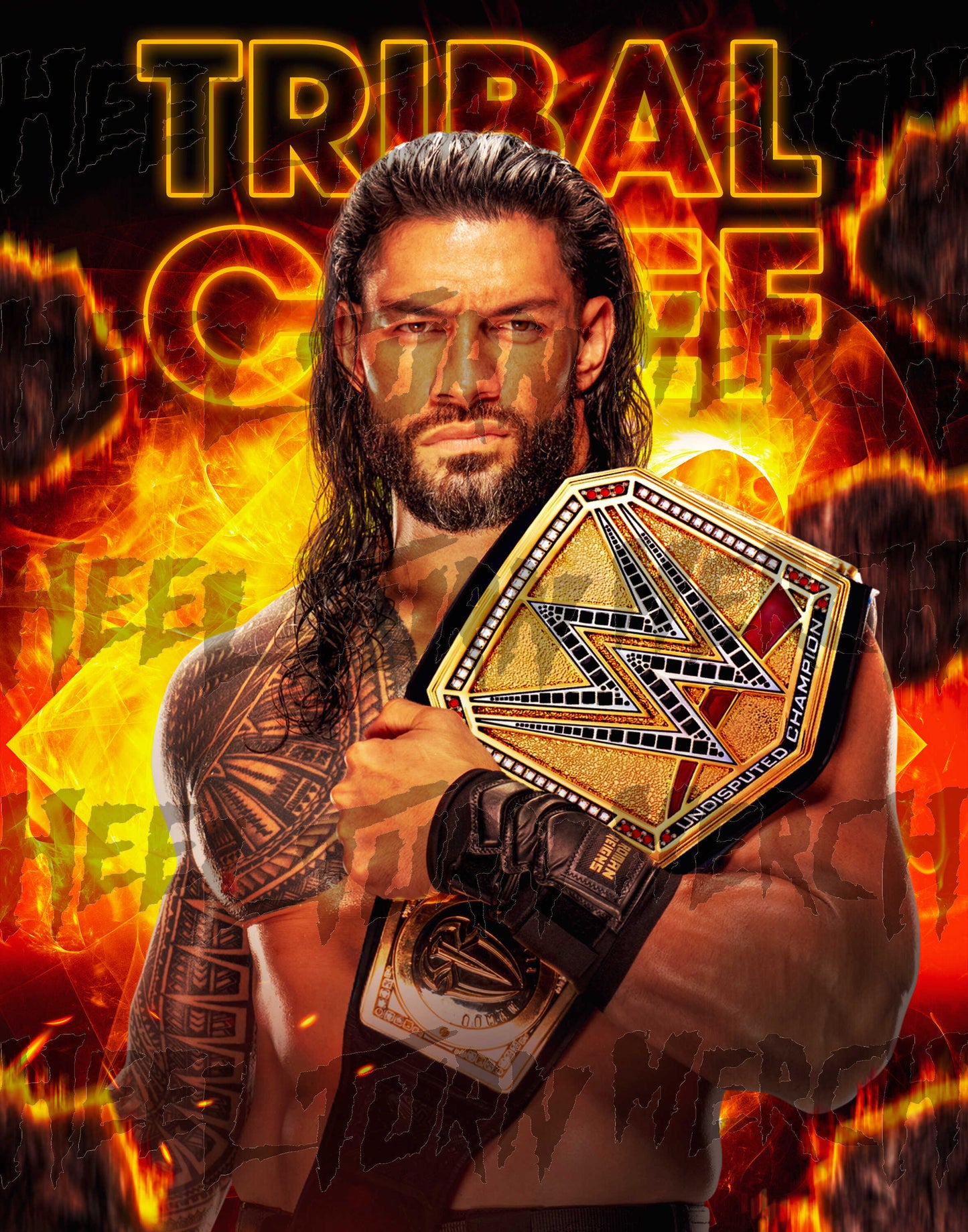 Roman Reigns | Signed | Inferno | Metallic