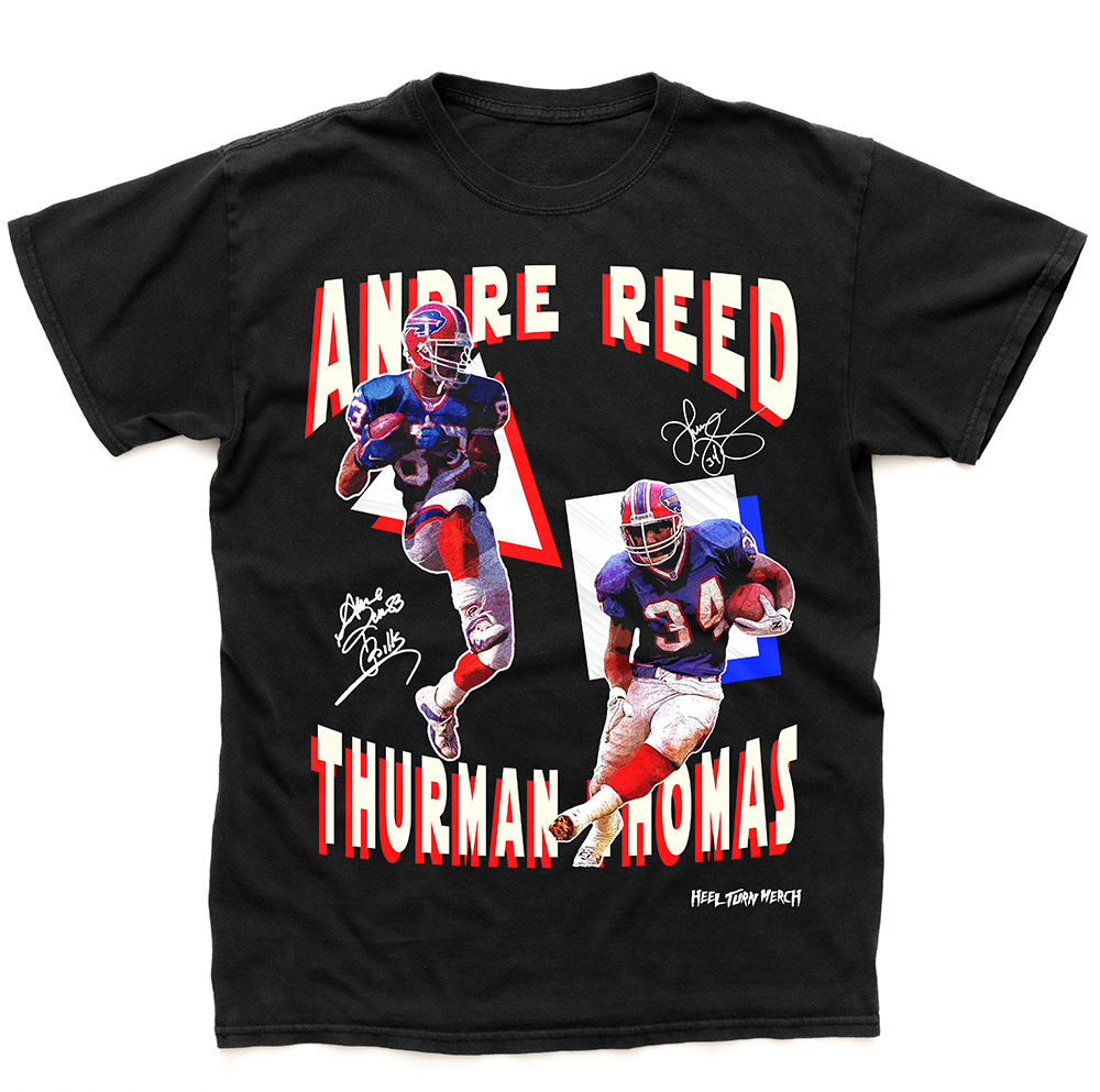 Buffalo Bills Tee | Andre Reed & Thurman Thomas | Aerial & Ground