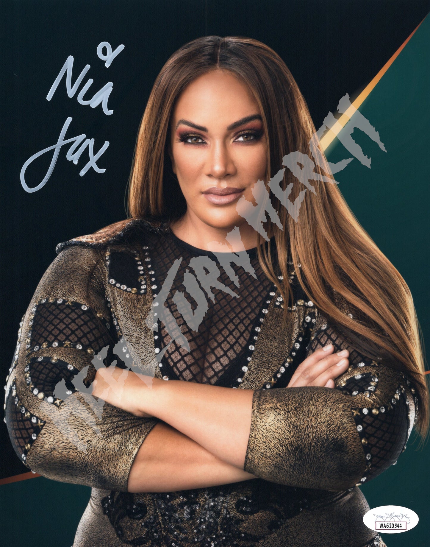 Nia Jax | Signed Metallic | Gold Strike